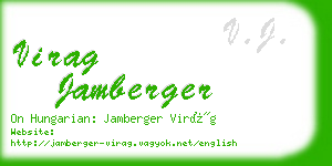 virag jamberger business card